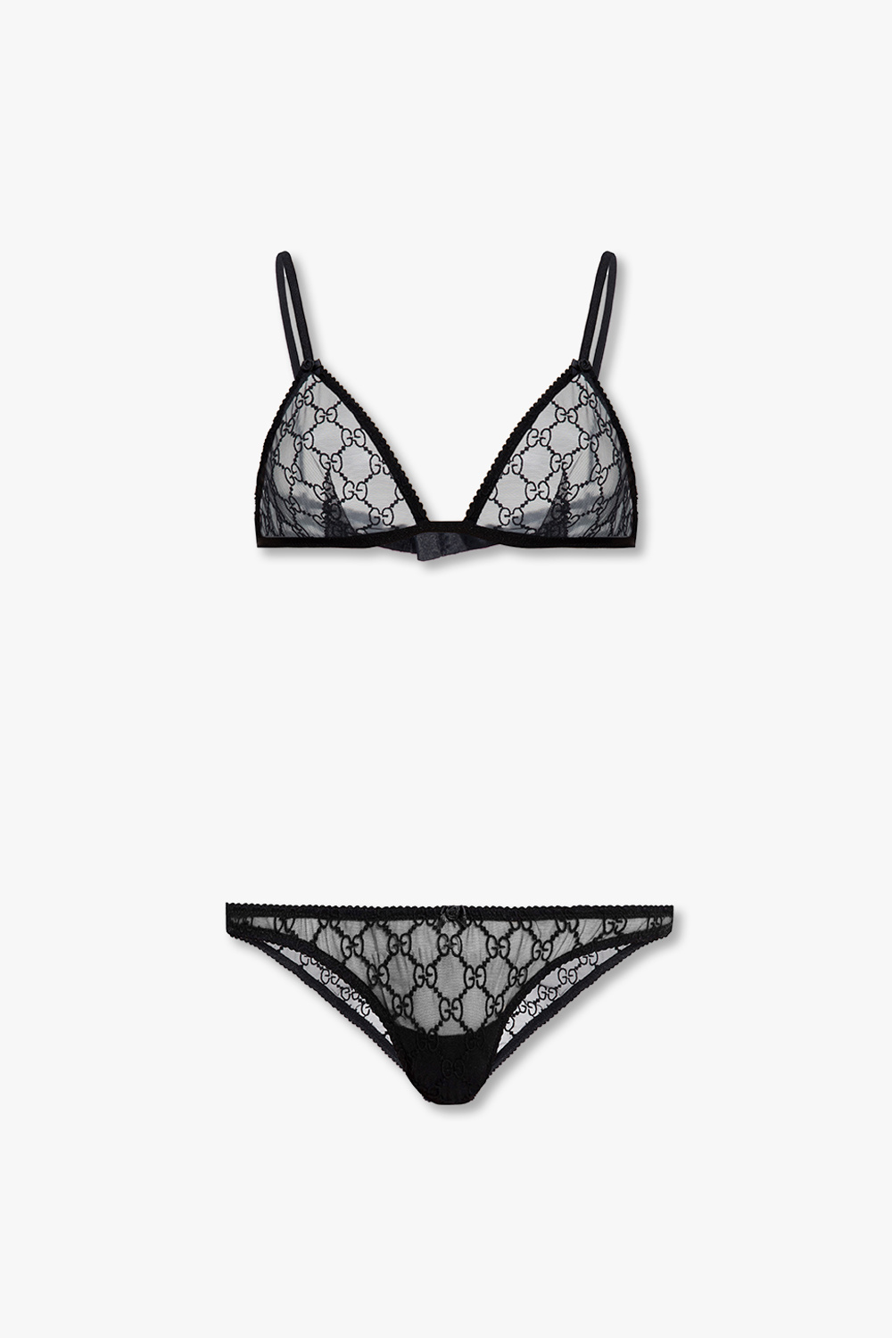ブラジャー Gucci Reggiseno In Tulle Gg GG Supreme Tulle Lingerie Set